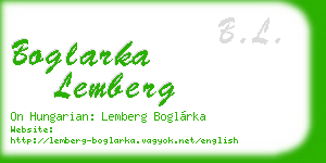 boglarka lemberg business card